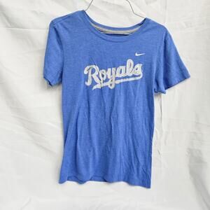 Nike Kansas City Royals Tee Womens Slim Fit Small Shirt Short Sleeve Blue